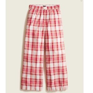 JCrew Flannel wide-leg pajama pant in snowy Stewart tartan